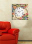 Wallity Reloj de Pared de Lienzo Decorativo 4545CS-44 Multicolor